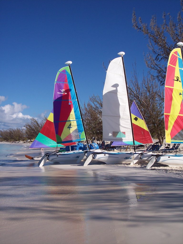 Sailboats on Half Moon Cay by rhysandzoesmom