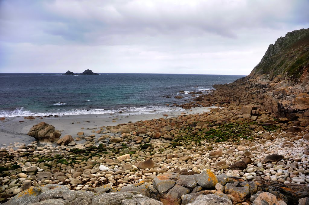 Porth Nanven with The Brisons (not Bill) in the distance by Bob McCraight