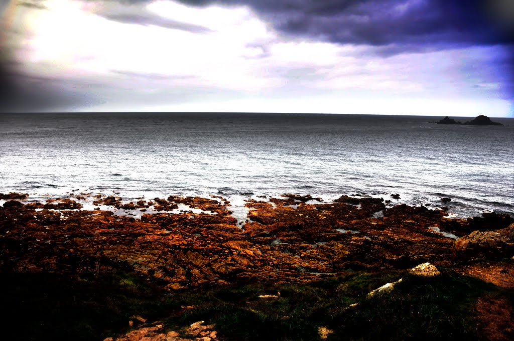 Porth Nanven with The Brisons (not Bill) in the distance by Bob McCraight