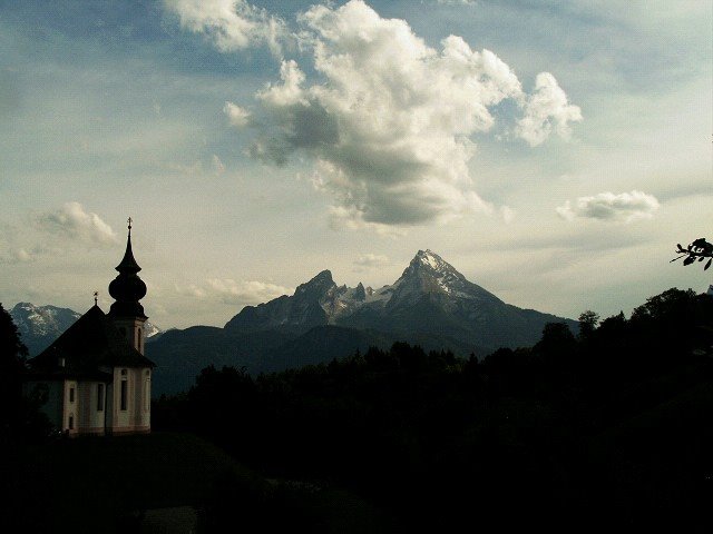 Kirche in Maria gern mit Watzmann 3 (SW) by mario.steiner