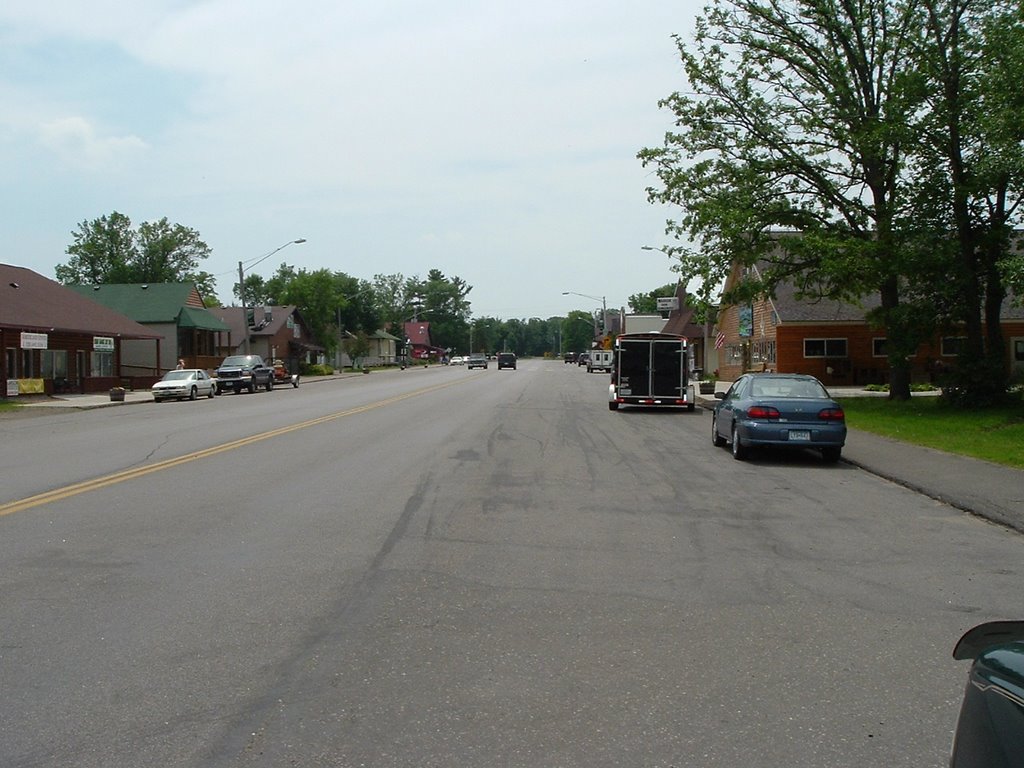 Looking down "main street" wahkon, mn, usa by bobby hissam