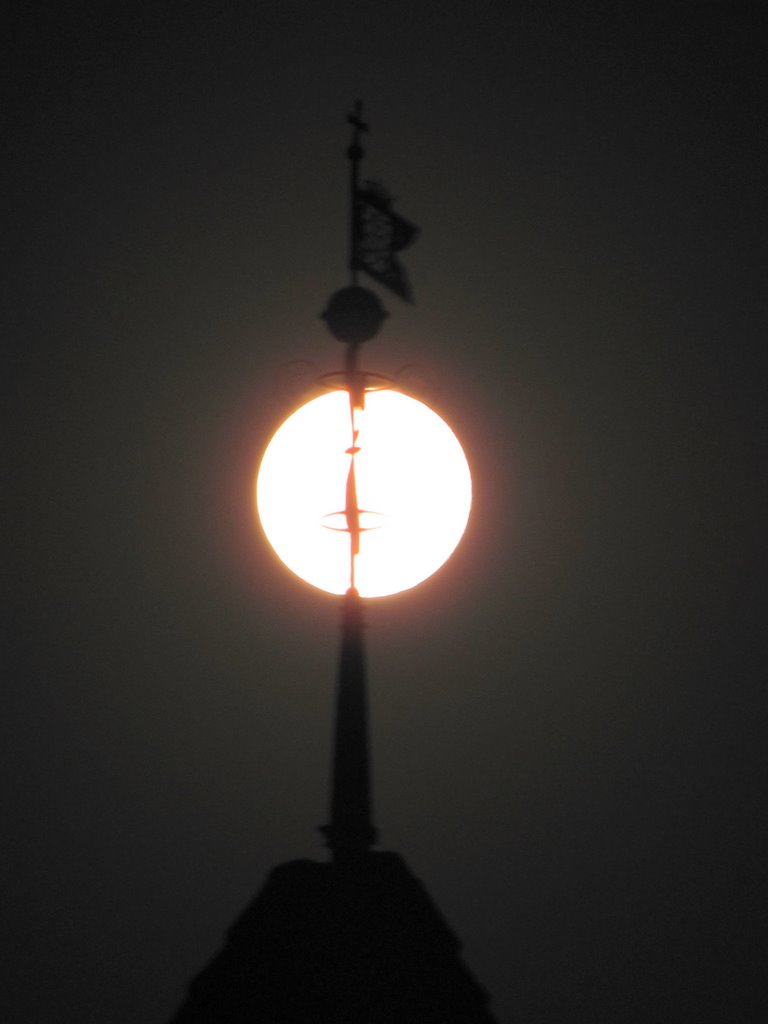 'Climbing Fullmoon III' - Tågerup Church, Lolland, Denmark by Jan Sognnes