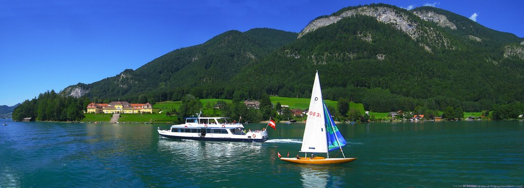 AUT Wolfgangsee [St.Gilgen - St.Wolfgang Schifffahrt] (Ried) Panorama by KWOT by KWO Tsoumenis