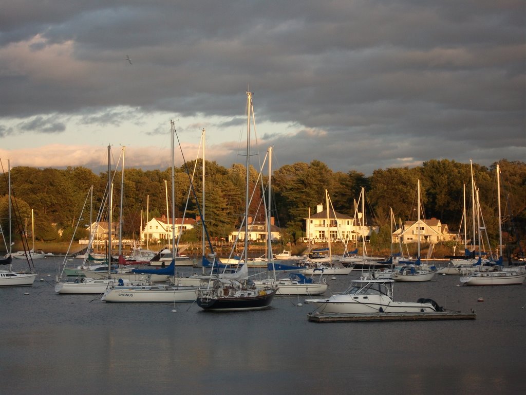 Mamaroneck Harbor at Dusk by Yusheng Chang