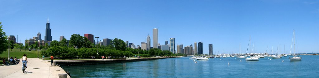 Chicago Skyline and Lake Michican Panorama by robo