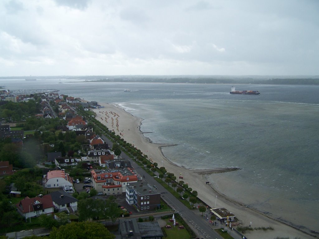 Laboe: "Kieler Förde" Bay from top of Naval Memorial by Claudius Fuchs