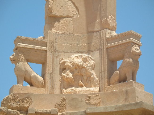 Lions on Punic Mausoleum by Nenad Markovic