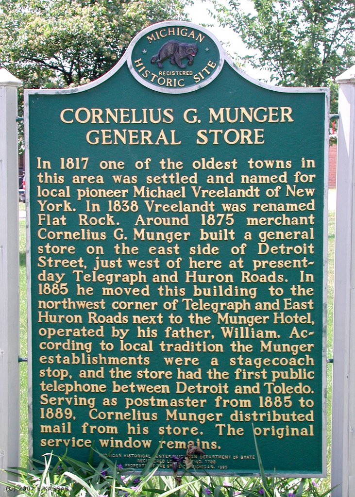 "Munger's General Store" historic marker north face by offaxisdaddy