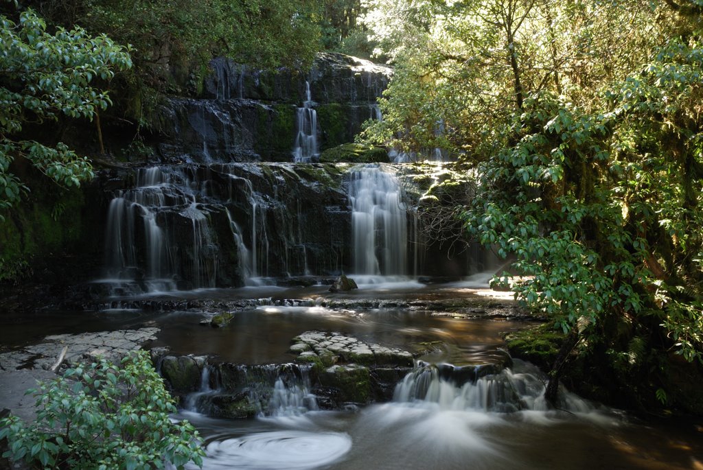 Purakaunui Falls, Otago, New Zealand by silver_spot