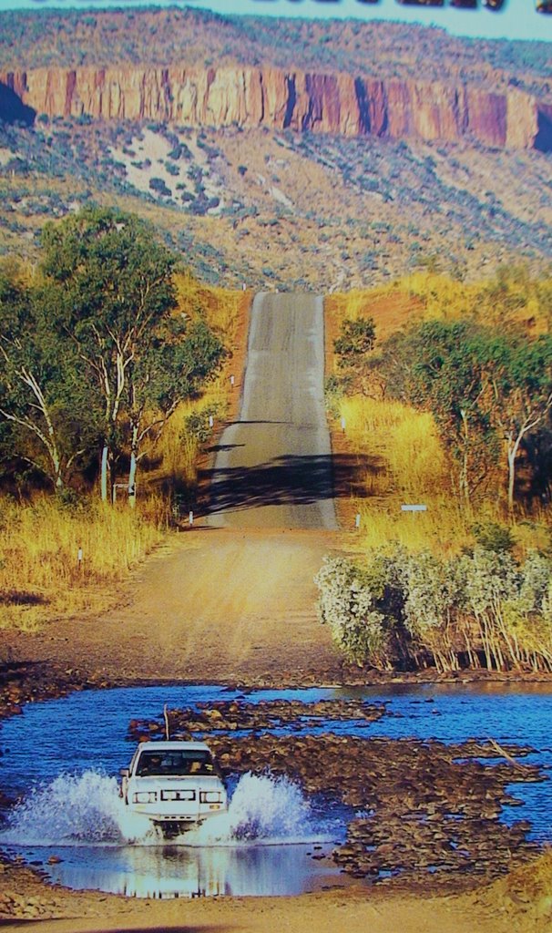 West Australia, Kimberley Region. Gibbriver-Road. Pentecost Rivercrossing,. by gansterer