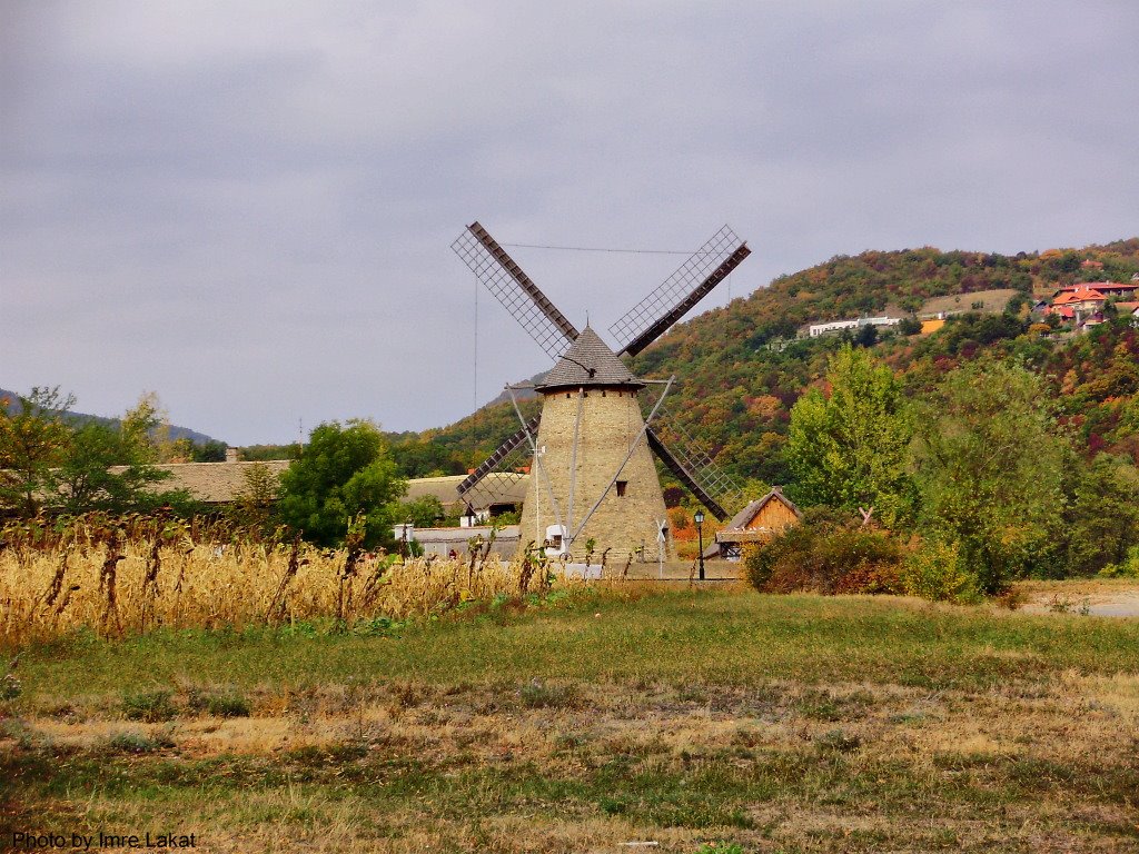 Szélmalom csak Don Quijote de la Mancha hiányzik ...Szentendre, Tiszafa utca, 2000 Magyarország by ©  Imre Lakat