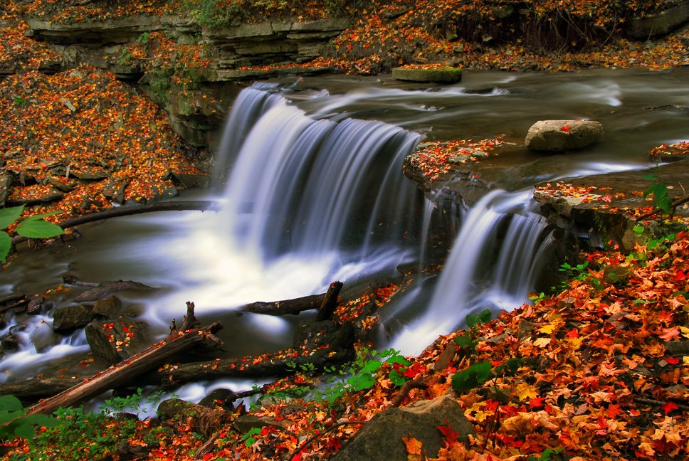 Lower Tews Falls, October by Indonesia Jones