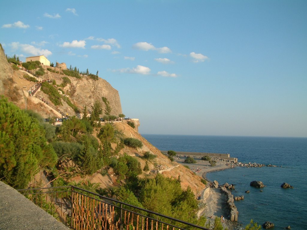 Bova Marina, Santuario, Statua della Madonna del Mare, Baia nell'ex-porticciolo by Giuseppe Milasi