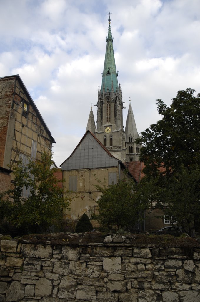 Mühlhausen (Thüringen), Blick zur Marienkirche by Uwe Gehring