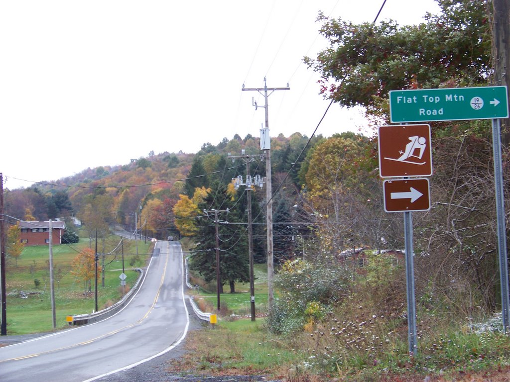 US-19 and Flat Top Mountain Road in Ghent, West Virginia by Idawriter