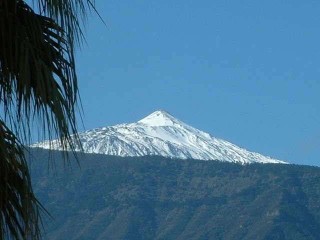 Snowy El Teide seen from Puerto de la Cruz by Marcus Loergen