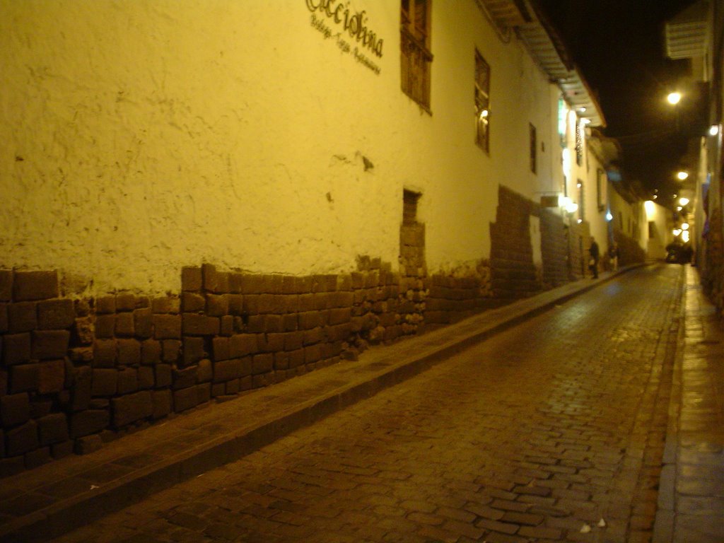 Calle Palacio en la noche by Luis Garrido Cabrera