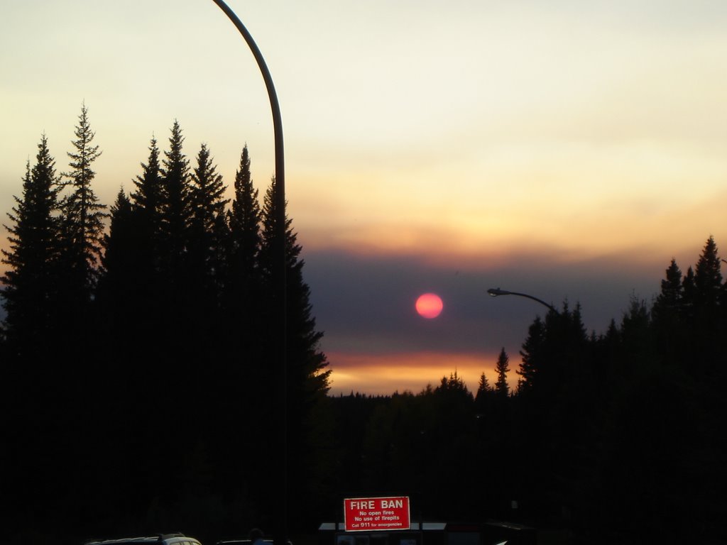 Forest fire and smoke over Kananaskis Country! by Tony Sterl