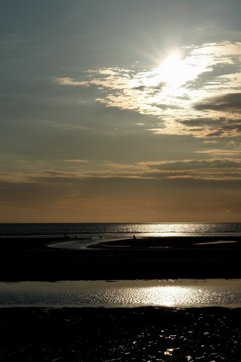 Sunset on the beach. Sunset on the beach by Sergey Shishatskiy