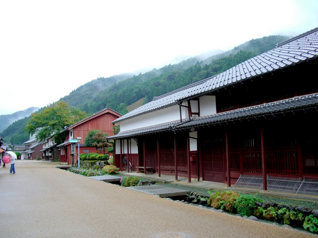 鯖街道熊川宿　（小雨に煙る裏山） by m-miz