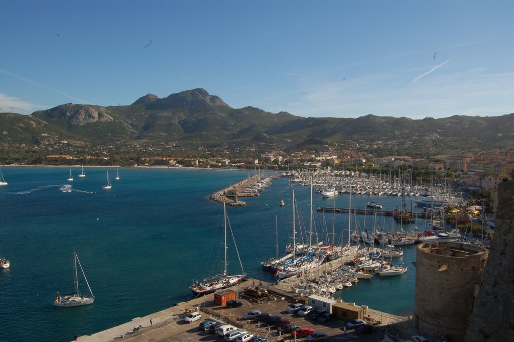 Calvi, le port vu de la citadelle by Remy Pascal