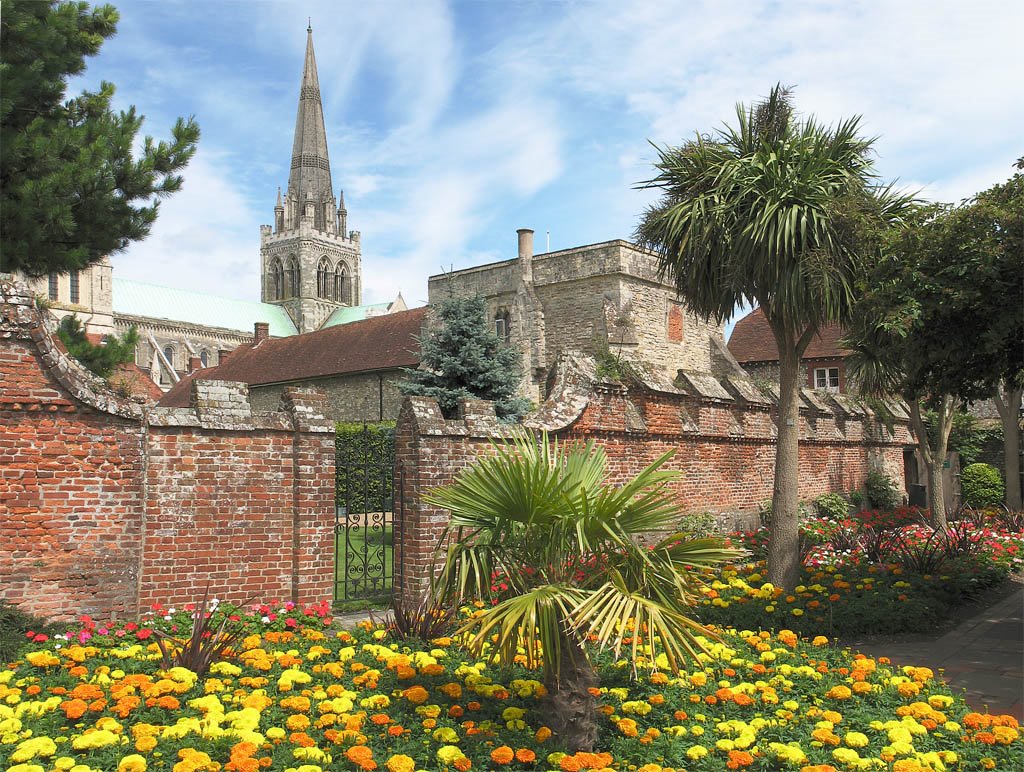 Chichester Cathedral from the Bishop's Walk by bensecs