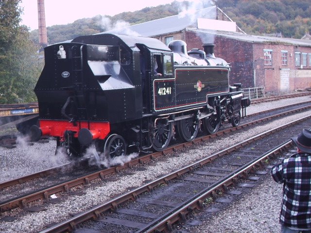 Steam train at Keighley station by Stephen Lenehan