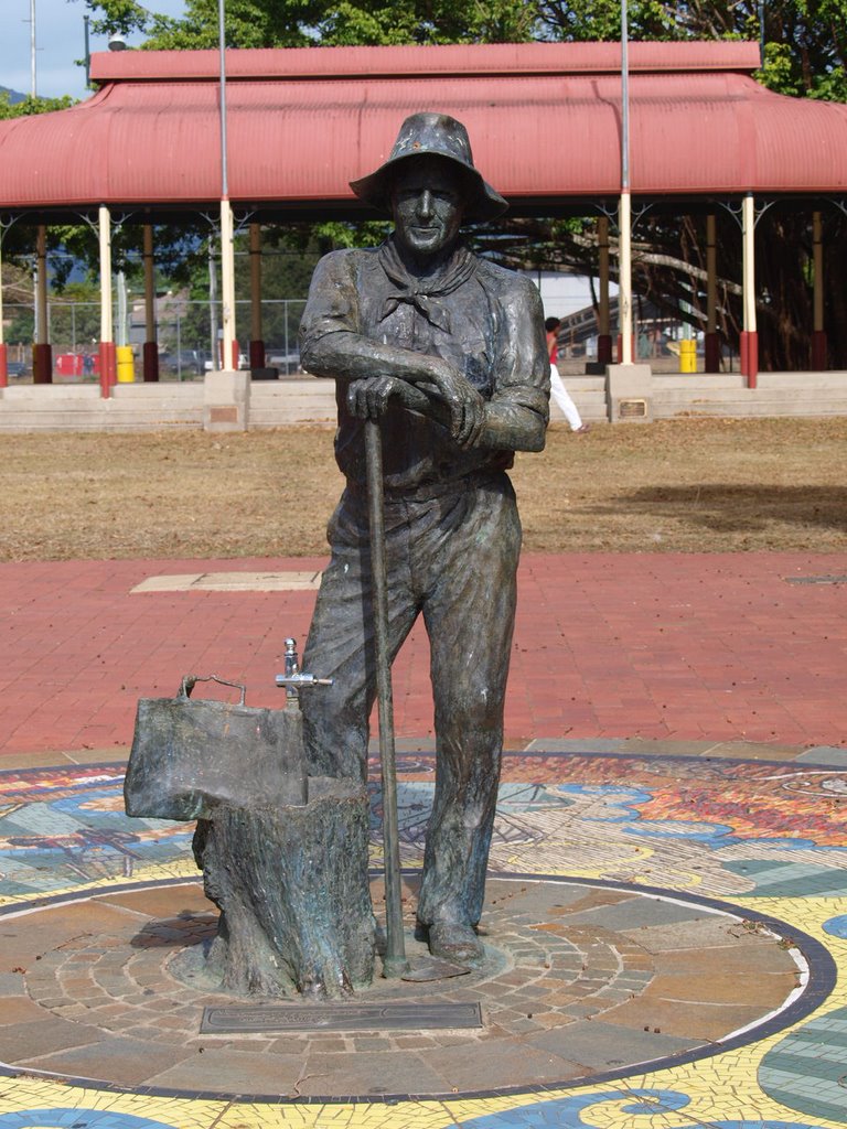 Sugar Cane Man At Gordonvale by Dennis Paul Griffiths