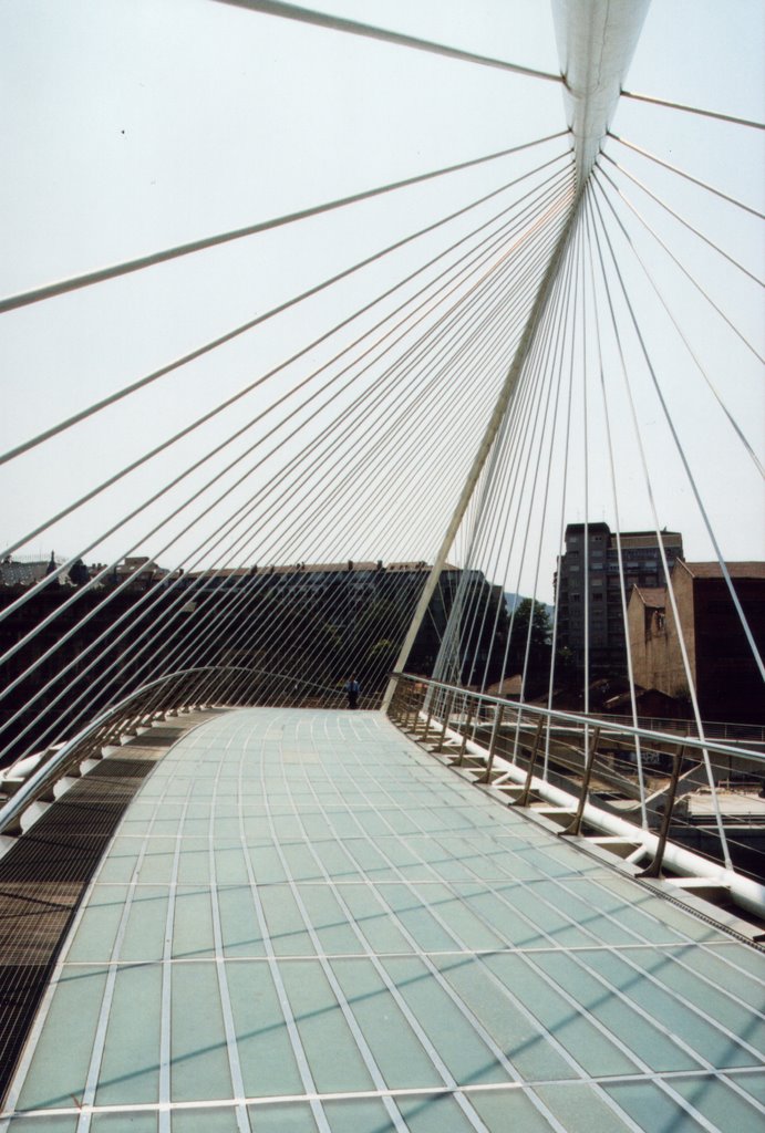 Bilbao, footbridge by Santiago Calatrava by Onno Kaldenberg