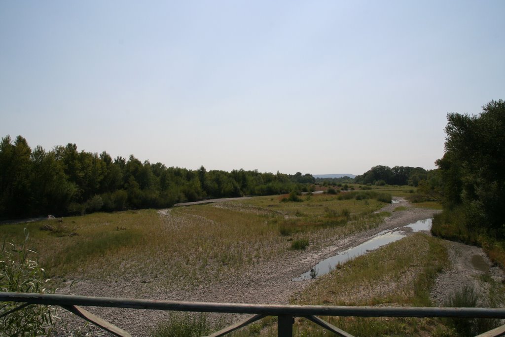 Pont entre Tulette et Saint Roman de Malegarde. Vue sur l'Eygues by Cort'