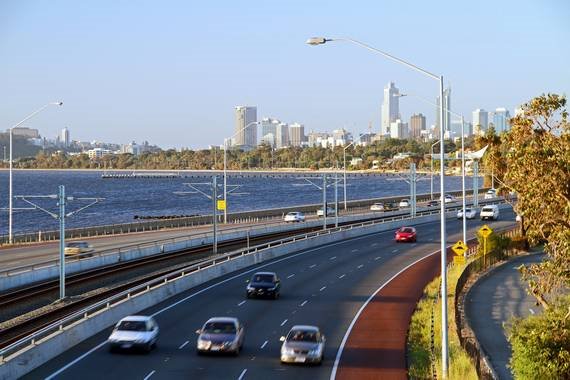 Perth City From Melville Parade Overpass by EOS20