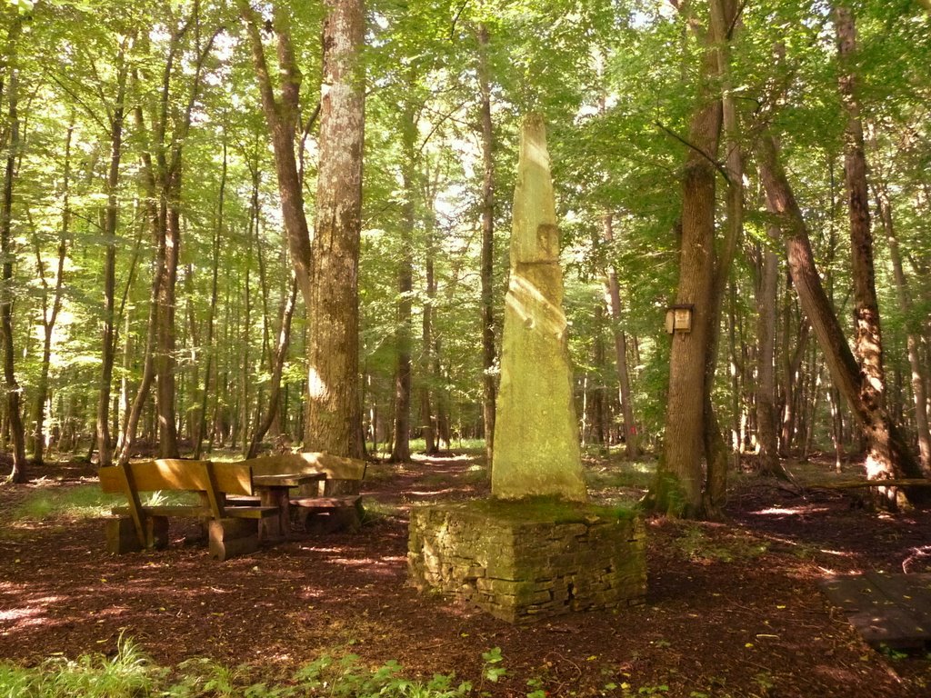 Pyramide am Heilbach,nahe dem Gutenbrunnen. Sie soll zur Erinnerung an König Ludwig1.von Bayern errichtet worden sein. by manicola