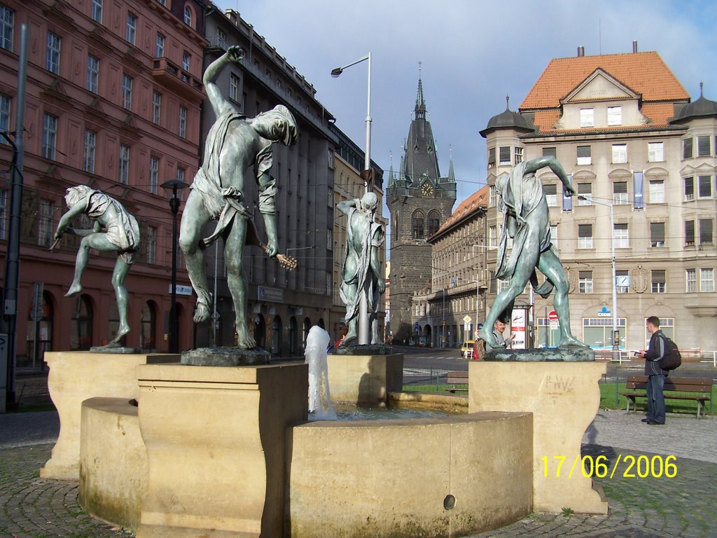 Fountain, Prague by Rédei Eszter