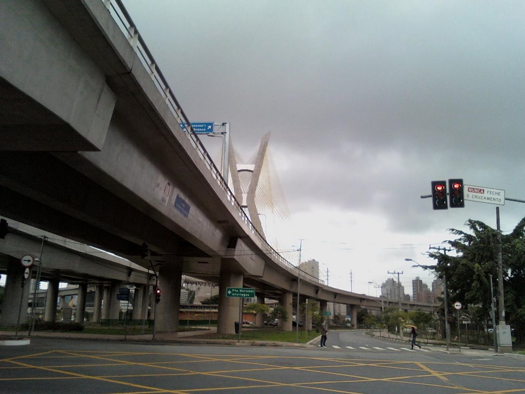 Ponte Estaiada Vista Av. Roberto Marinho x Av. L. C. Berrini by Felipe Evaristo