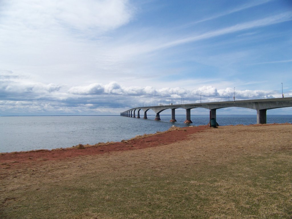 Confederation Bridge, PEI side, Canada by André Verreau