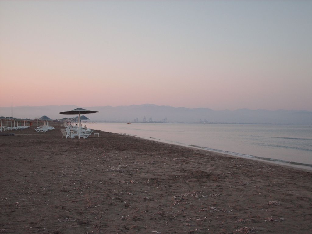 Limassol. Ladies' mile beach. The evening. by Sveta Gianni