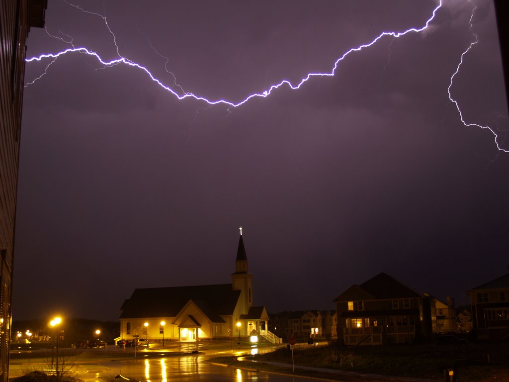 Lightning over Sun Prairie I by Steve Schar