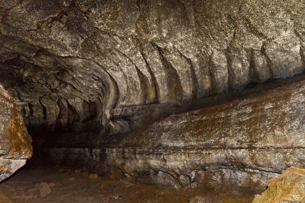 Ape Cave lava tube by Tom D Ringold