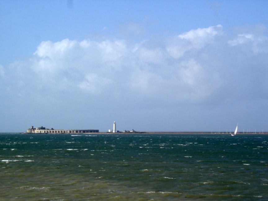 Hurst Castle from the Isle of Wight by Peter Meadows