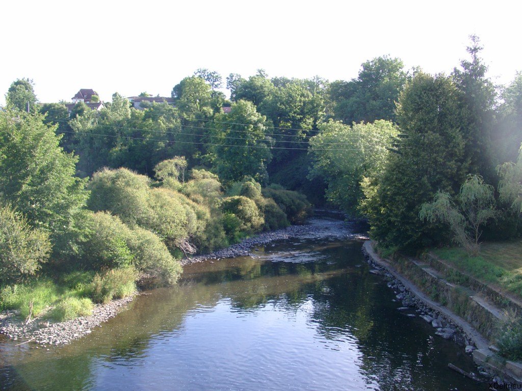 La Cère, en aval du pont (Eté) by Xavier Deltrieu