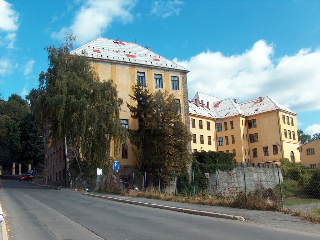 Selmecbánya - Banska Stiavnica. Academy Street. by Péter Kesselyák