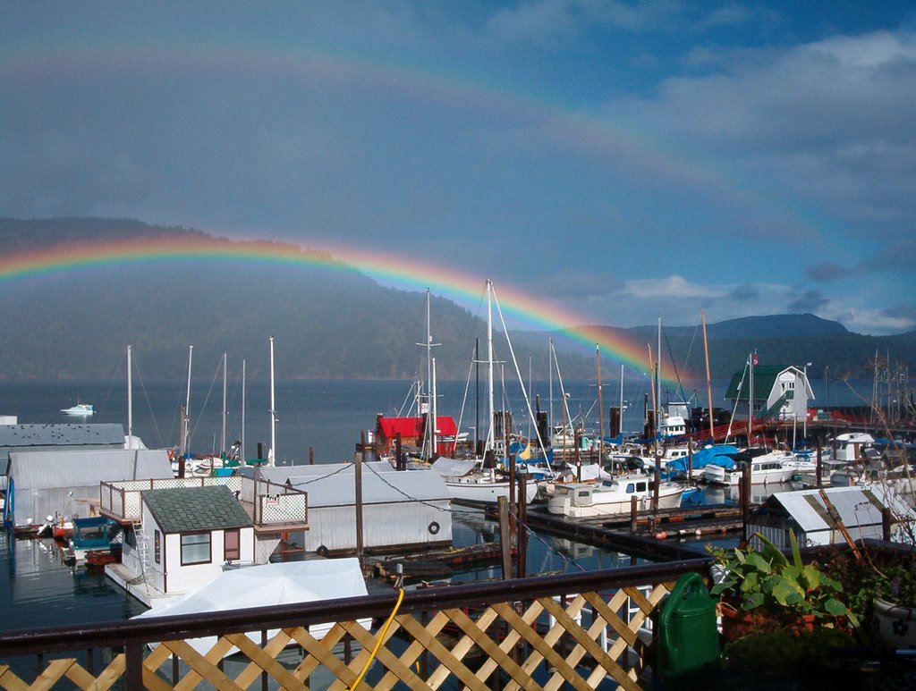 Cowichan Bay double rainbow by Paul O'Rorke