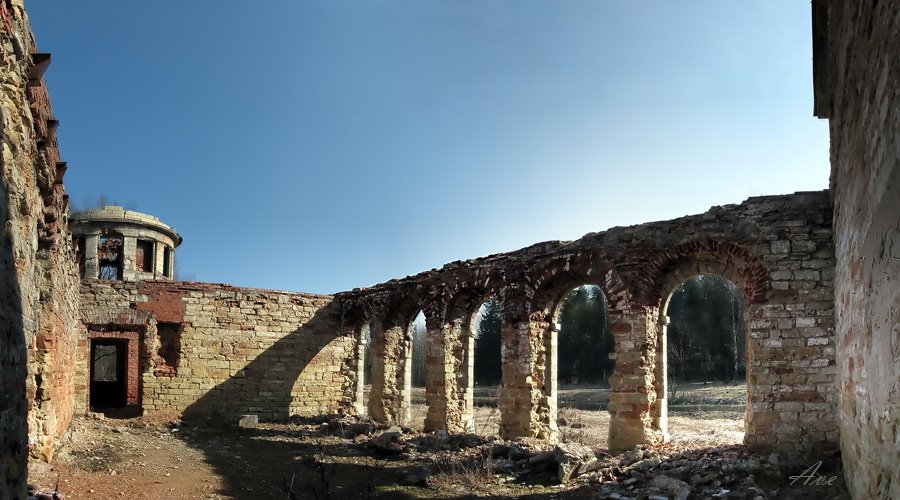 Gatchina. Park French Silvija - ruins of hen house of the former Dairy farm. by Andrey EFIMOVSKY