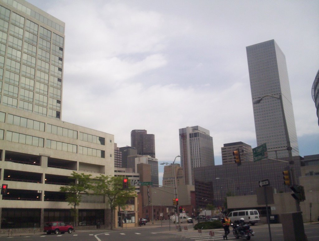 View from the Denver Mint looking towards Minoru Yasui Plaza by "Teary Eyes" Anderson