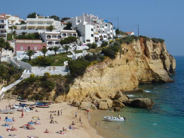 Carvoeiro beach - East view by Castello House at Ca…