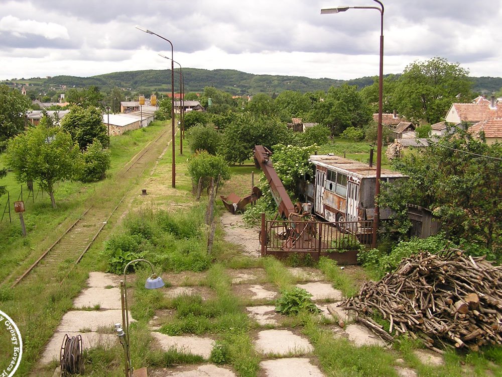 Abandoned industry railroad in Zalaszentgrót and the BKV bus by kovigyurka