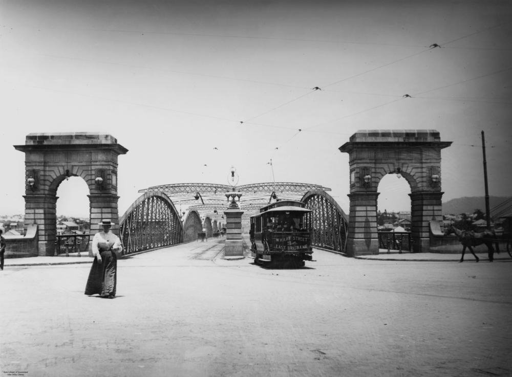 Brisbane Tram Old Victoria Bridge 1906 by Lobster1