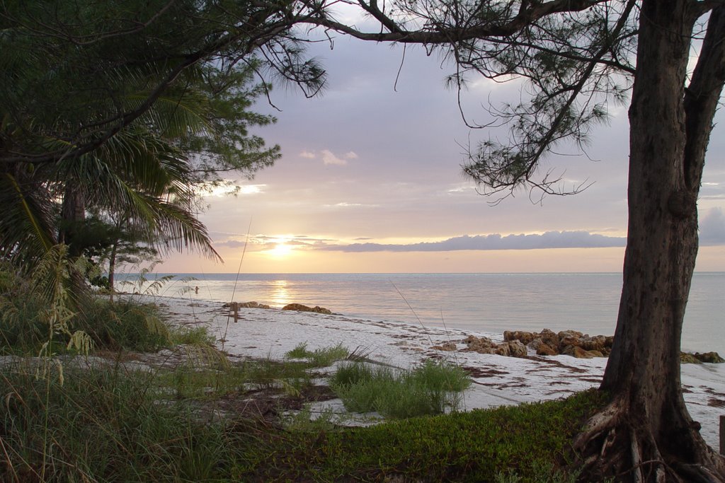 Anna Maria Island at sunset, mouth of Tampa Bay (7-2009) by Ken Badgley