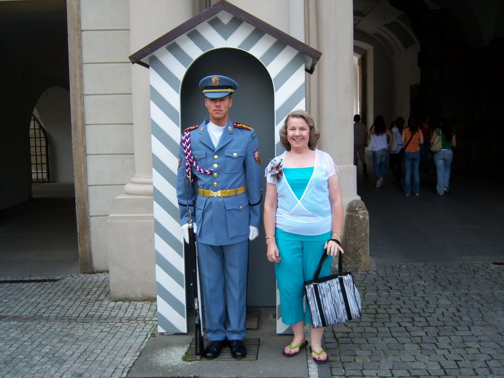 Mom with guard at the castle by rb94rb