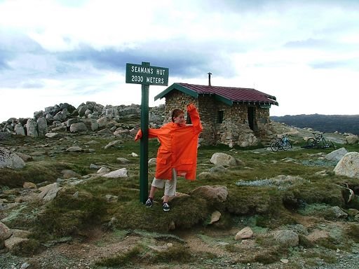 Milli looking out from Seaman's Hut by Greg Steenbeeke